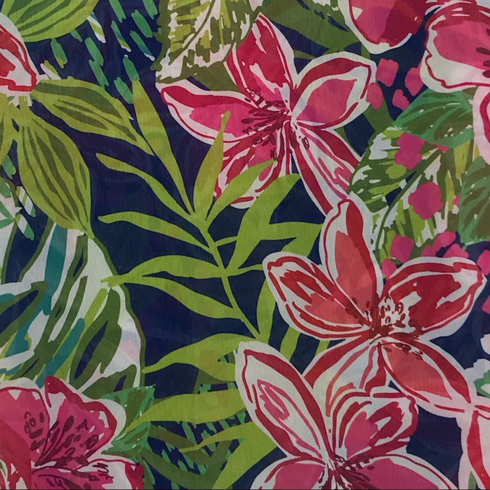 🎉HP🎉 Pappagallo Pink Sand Tropical Scarf Wrap - Picture 2 of 8